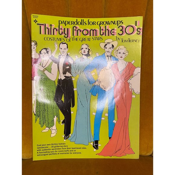 THIRTY from the 30s - NEW SIGNED Tom Tierney Book 1974 Paper Dolls for Grownups - Picture 1 of 13